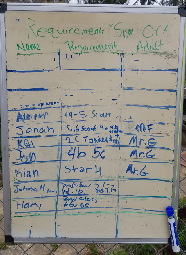 Scout Rank Requirements Sign Off Mrs Scoutmaster